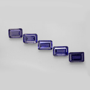 Iolite naturale blu da  ct, taglio smeraldo, VS