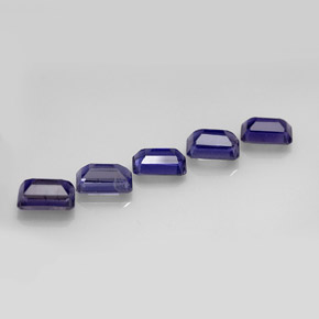 Iolite naturale blu da  ct, taglio smeraldo, VS