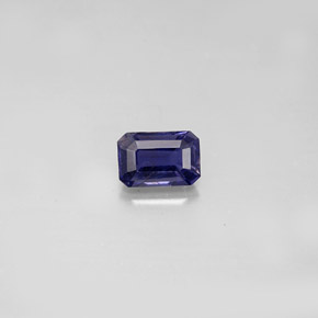 Iolite naturale blu da 0,57 ct, taglio smeraldo, VS