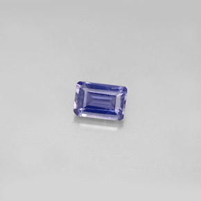 Iolite naturale blu da 0,57 ct, taglio smeraldo, VS