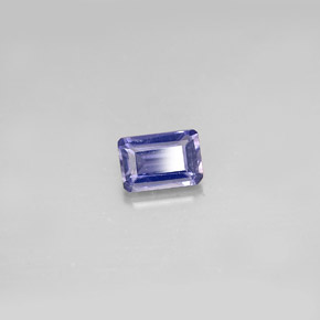 Iolite naturale blu da 0,57 ct, taglio smeraldo, VS