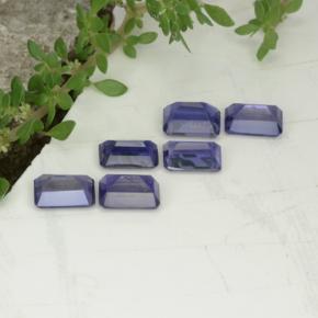 Iolite naturale blu da 3,11 ct, taglio smeraldo, VS