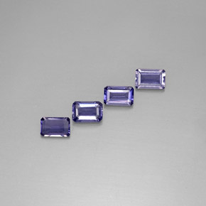 Iolite naturale blu da  ct, taglio smeraldo, VS