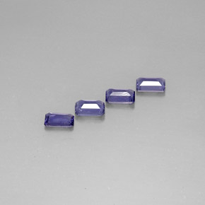 Iolite naturale blu da  ct, taglio smeraldo, VS
