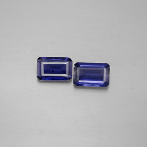 Iolite naturale blu da  ct, taglio smeraldo, VS