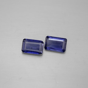 Iolite naturale blu da  ct, taglio smeraldo, VS