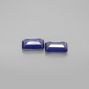 Iolite naturale blu da  ct, taglio smeraldo, VS