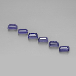 Iolite naturale blu da 3,08 ct, taglio smeraldo, VS