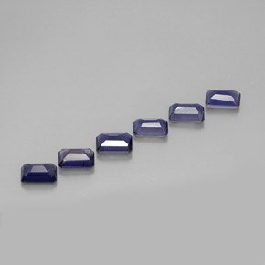Iolite naturale blu da  ct, taglio smeraldo, VS