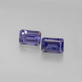 Iolite naturale blu da  ct, taglio smeraldo, VS