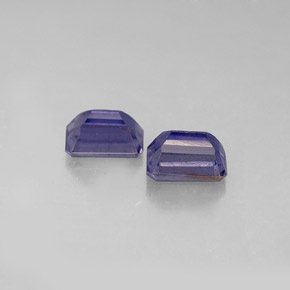 Iolite naturale blu da  ct, taglio smeraldo, VS