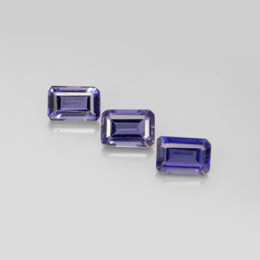 Iolite naturale blu da  ct, taglio smeraldo, VS
