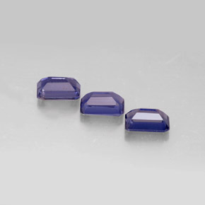 Iolite naturale blu da  ct, taglio smeraldo, VS