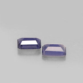 Iolite naturale blu da  ct, taglio smeraldo, VS