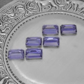 Iolite naturale viola da 3,04 ct, taglio smeraldo, VS