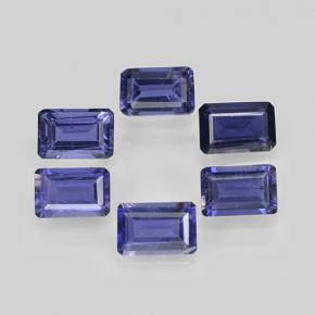 Iolite naturale blu da 2,83 ct, taglio smeraldo, VS