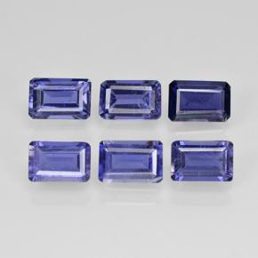Iolite naturale blu da 2,83 ct, taglio smeraldo, VS