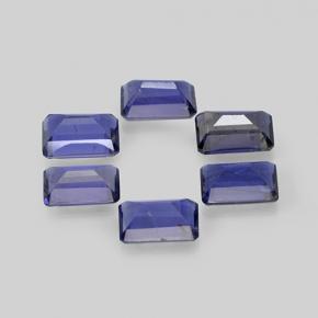 Iolite naturale blu da 2,83 ct, taglio smeraldo, VS