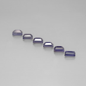 Iolite naturale blu da 3,16 ct, taglio smeraldo, VS