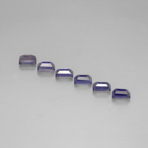 Iolite naturale blu da  ct, taglio smeraldo, VS