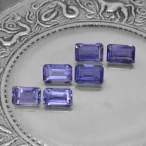 Iolite naturale blu da 3,30 ct, taglio smeraldo, VS