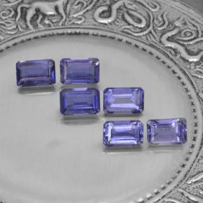 Iolite naturale blu da 3,30 ct, taglio smeraldo, VS