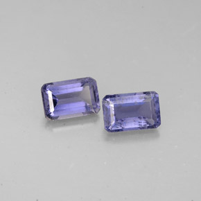 Iolite naturale blu da  ct, taglio smeraldo, VS