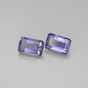 Iolite naturale blu da  ct, taglio smeraldo, VS