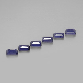 Iolite naturale blu da  ct, taglio smeraldo, VS