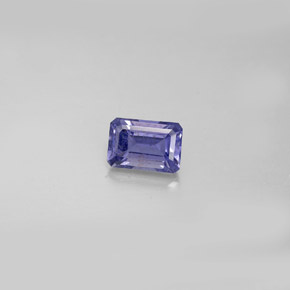 Iolite naturale blu da 0,55 ct, taglio smeraldo, VS
