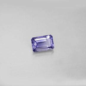 Iolite naturale blu da 0,55 ct, taglio smeraldo, VS