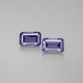 Iolite naturale blu da  ct, taglio smeraldo, VS