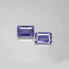 Iolite naturale blu da  ct, taglio smeraldo, VS