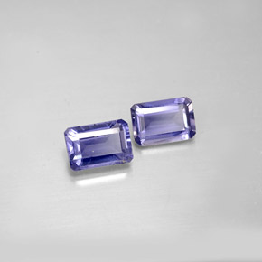 Iolite naturale blu da  ct, taglio smeraldo, VS