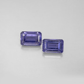 Gemme di Iolite Viola Blu naturale da  ct, Taglio smeraldo, VS