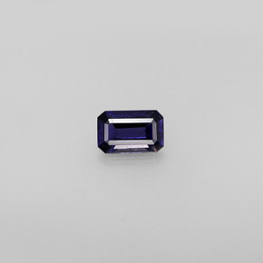 Iolite naturale blu da 0,41 ct, taglio smeraldo, VS