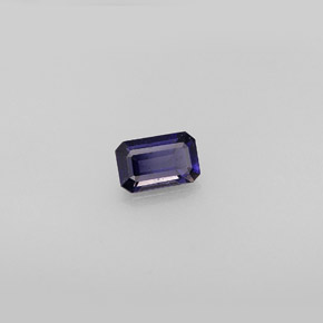 Iolite naturale blu da 0,41 ct, taglio smeraldo, VS