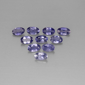 Gemme di Iolite Viola Blu naturale da  ct, Taglio ovale, VS