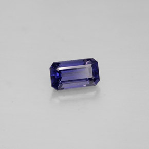 Iolite naturale blu da 0,39 ct, taglio smeraldo, VVS-VS