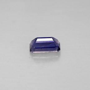 Iolite naturale blu da 0,39 ct, taglio smeraldo, VVS-VS