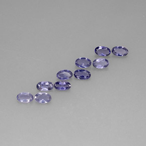 Gemme di Iolite Viola Blu naturale da  ct, Taglio ovale, VS
