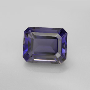 Iolite Viola Blu naturale da 4.20 ct, Taglio smeraldo, VVS-VS