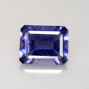 Iolite Viola Blu naturale da 2.63 ct, Taglio smeraldo, VS-SI