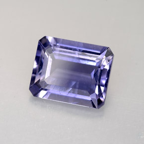 Iolite naturale blu da 2,71 ct, taglio smeraldo, VS