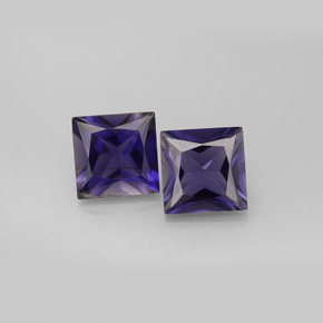 Iolite naturale blu da  ct, quadrato, VS