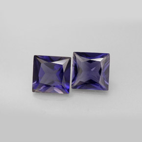 Iolite naturale blu da  ct, quadrato, VS