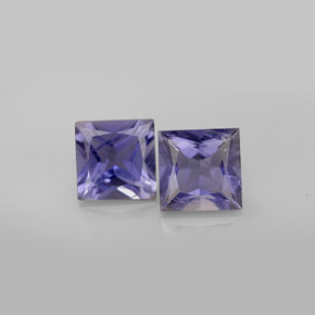 Iolite naturale blu da  ct, quadrato, VS