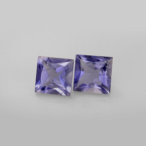 Iolite naturale blu da  ct, quadrato, VS
