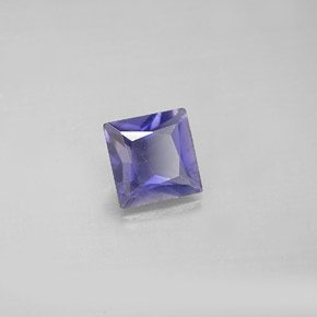 Iolite naturale blu da 0,89 ct, quadrato, VS