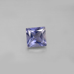 Iolite naturale blu da 0,86 ct, quadrato, VS